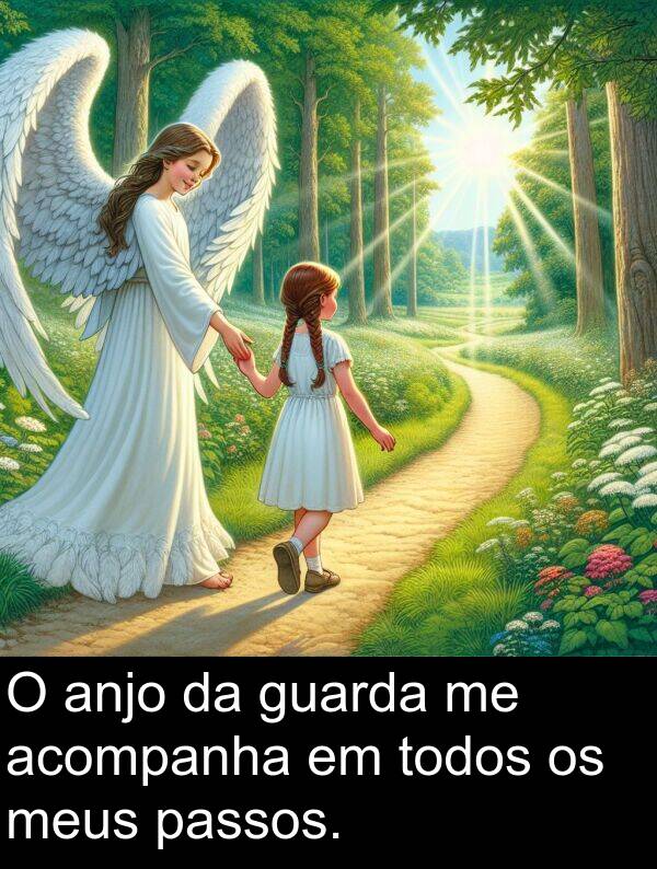 todos: O anjo da guarda me acompanha em todos os meus passos.