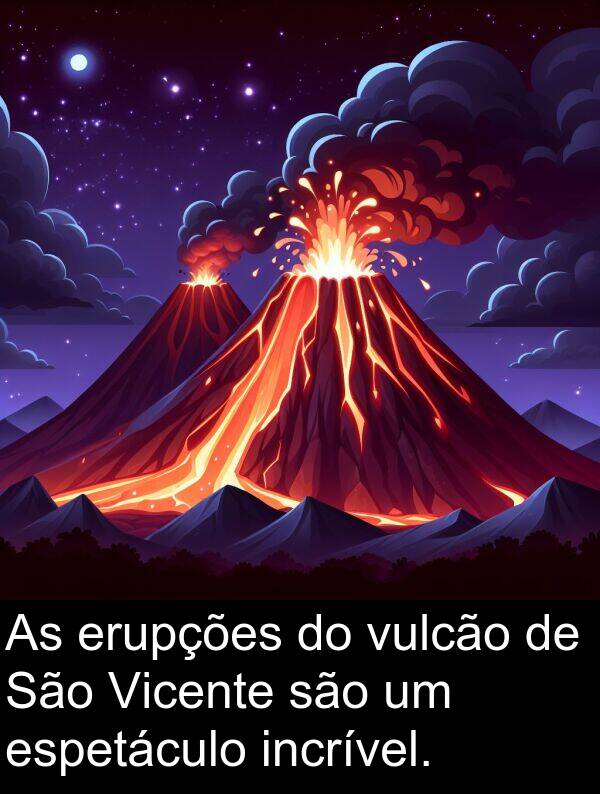 são: As erupções do vulcão de São Vicente são um espetáculo incrível.