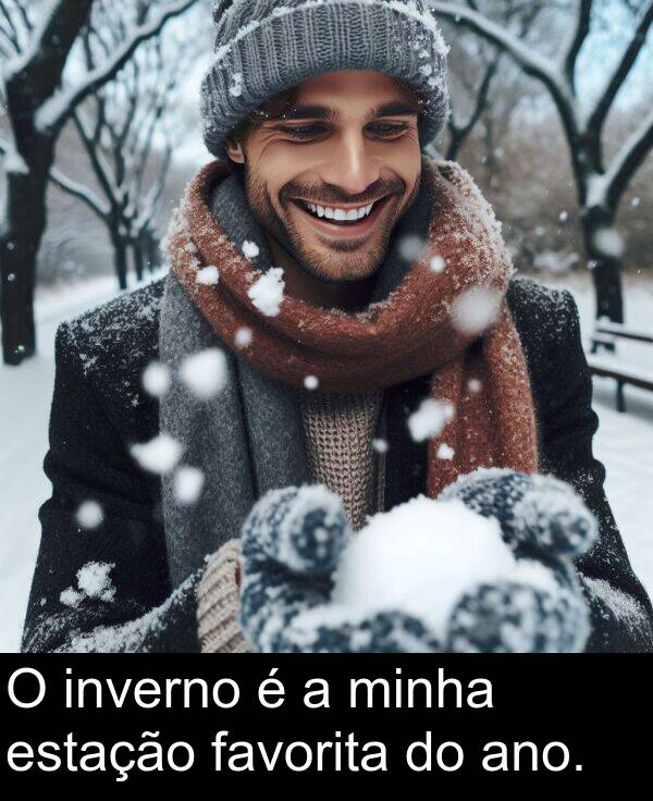 inverno: O inverno é a minha estação favorita do ano.
