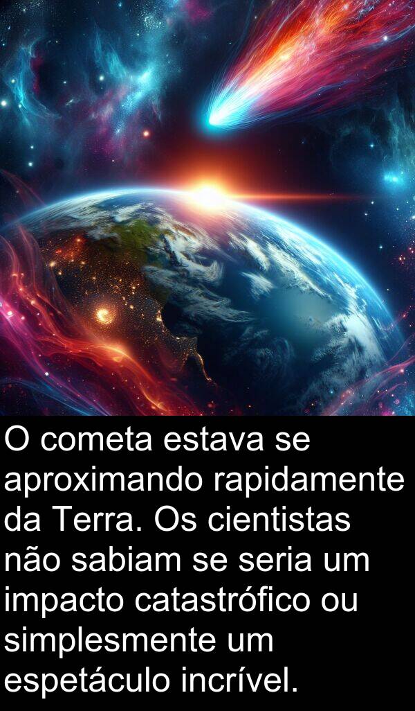 sabiam: O cometa estava se aproximando rapidamente da Terra. Os cientistas não sabiam se seria um impacto catastrófico ou simplesmente um espetáculo incrível.