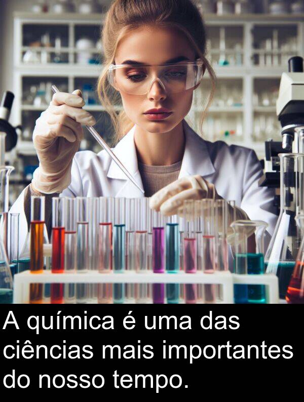 química: A química é uma das ciências mais importantes do nosso tempo.