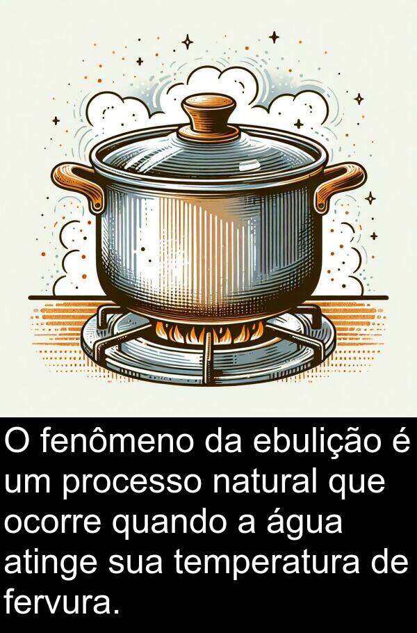 natural: O fenômeno da ebulição é um processo natural que ocorre quando a água atinge sua temperatura de fervura.