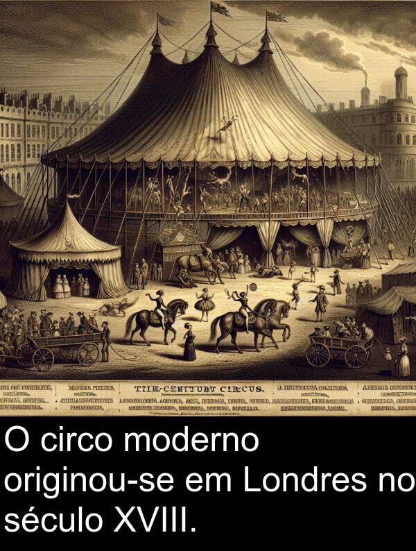 circo: O circo moderno originou-se em Londres no século XVIII.