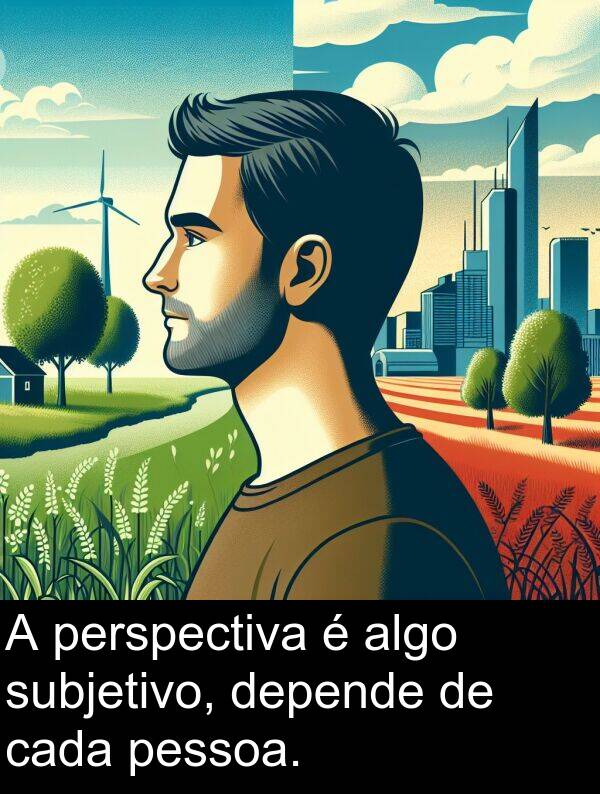 algo: A perspectiva é algo subjetivo, depende de cada pessoa.