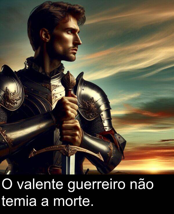não: O valente guerreiro não temia a morte.