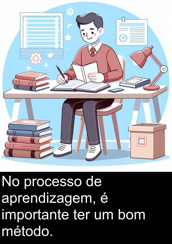 ter: No processo de aprendizagem, é importante ter um bom método.