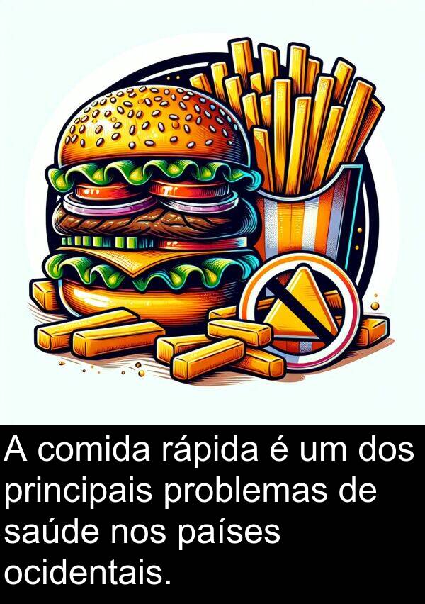 países: A comida rápida é um dos principais problemas de saúde nos países ocidentais.