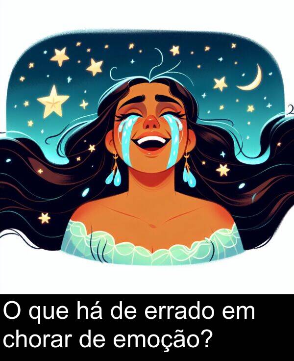 que: O que há de errado em chorar de emoção?