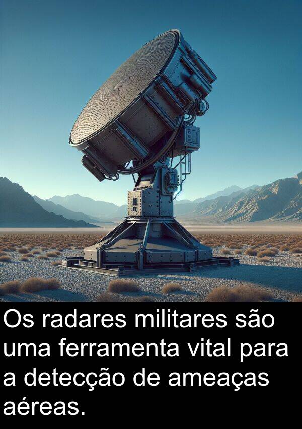 radares: Os radares militares são uma ferramenta vital para a detecção de ameaças aéreas.