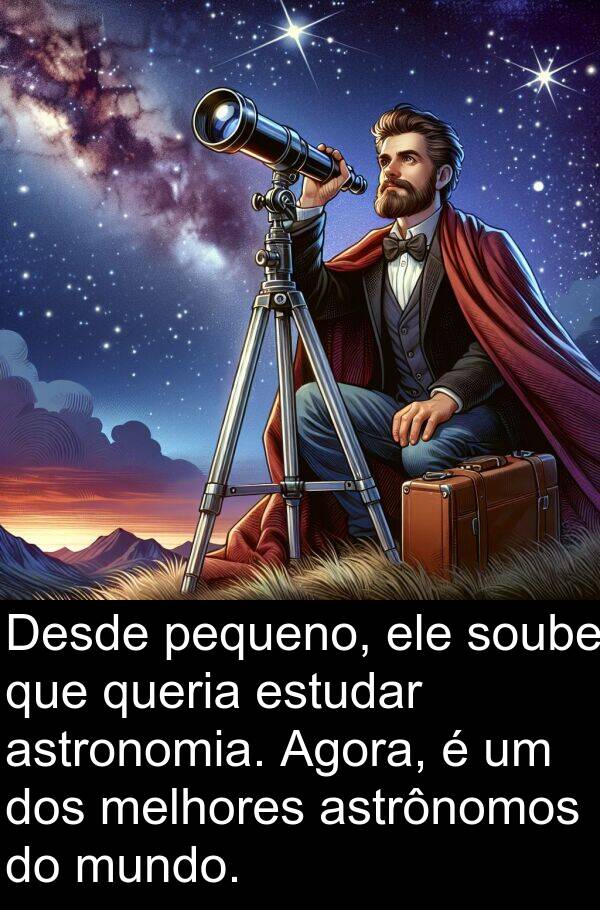 melhores: Desde pequeno, ele soube que queria estudar astronomia. Agora, é um dos melhores astrônomos do mundo.