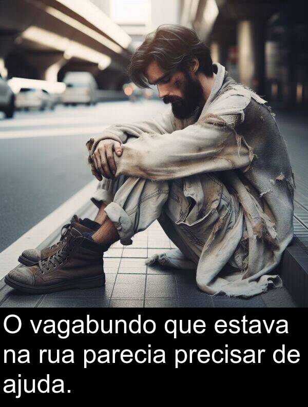 vagabundo: O vagabundo que estava na rua parecia precisar de ajuda.