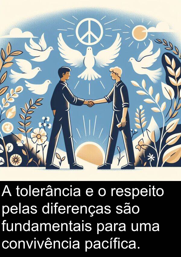 pacífica: A tolerância e o respeito pelas diferenças são fundamentais para uma convivência pacífica.