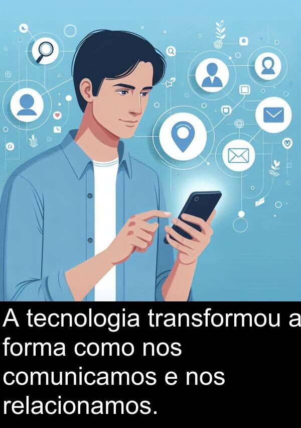 tecnologia: A tecnologia transformou a forma como nos comunicamos e nos relacionamos.