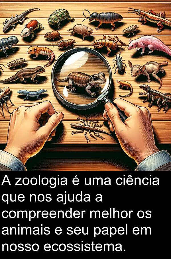 ajuda: A zoologia é uma ciência que nos ajuda a compreender melhor os animais e seu papel em nosso ecossistema.