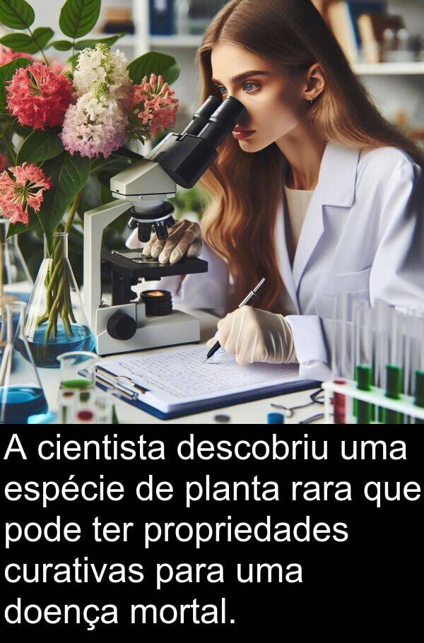 mortal: A cientista descobriu uma espécie de planta rara que pode ter propriedades curativas para uma doença mortal.