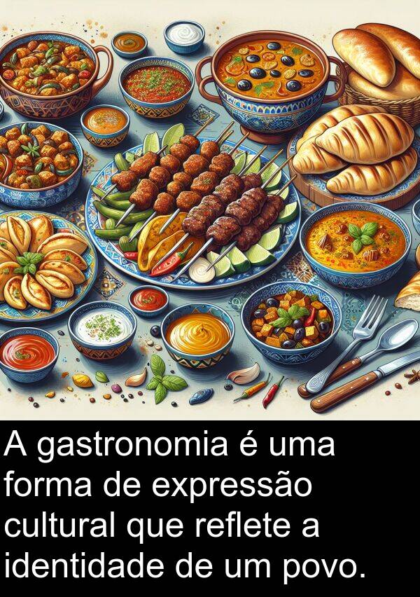 gastronomia: A gastronomia é uma forma de expressão cultural que reflete a identidade de um povo.