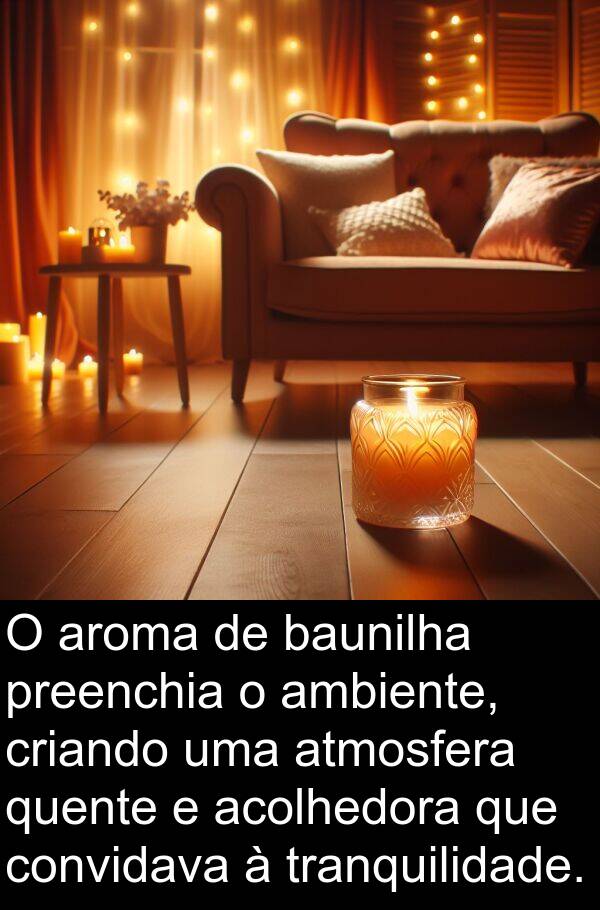 criando: O aroma de baunilha preenchia o ambiente, criando uma atmosfera quente e acolhedora que convidava à tranquilidade.
