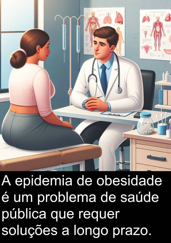 pública: A epidemia de obesidade é um problema de saúde pública que requer soluções a longo prazo.