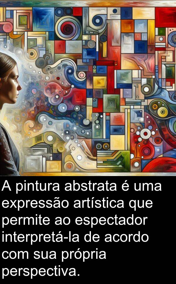 acordo: A pintura abstrata é uma expressão artística que permite ao espectador interpretá-la de acordo com sua própria perspectiva.