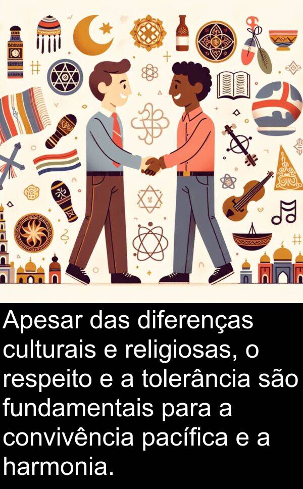 pacífica: Apesar das diferenças culturais e religiosas, o respeito e a tolerância são fundamentais para a convivência pacífica e a harmonia.