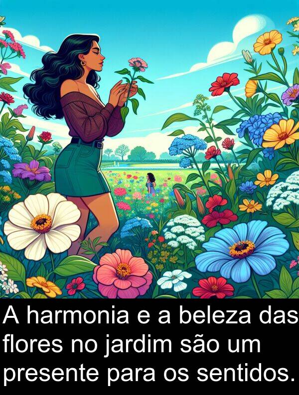 presente: A harmonia e a beleza das flores no jardim são um presente para os sentidos.
