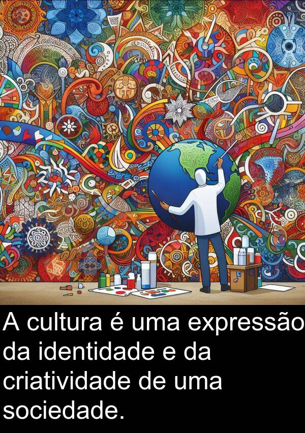 criatividade: A cultura é uma expressão da identidade e da criatividade de uma sociedade.