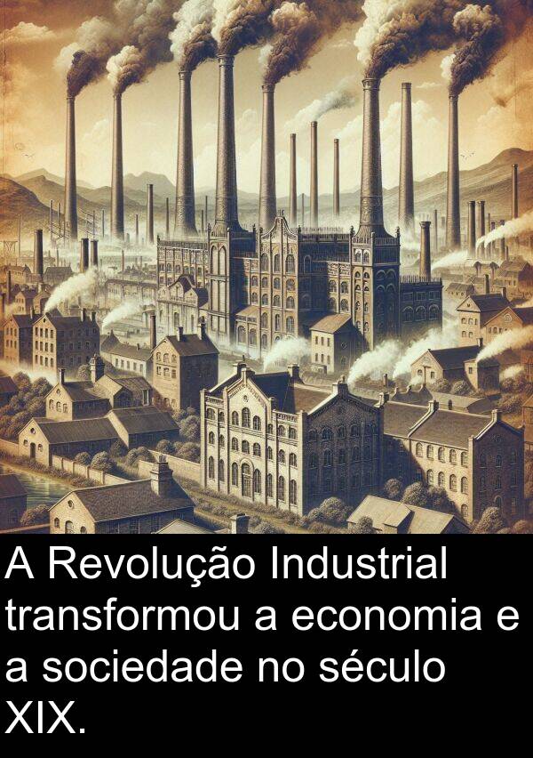 economia: A Revolução Industrial transformou a economia e a sociedade no século XIX.