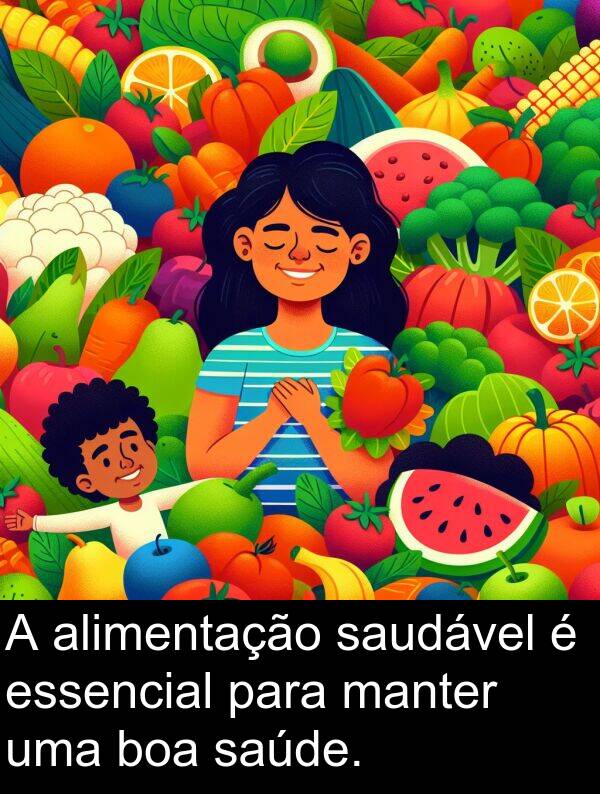 manter: A alimentação saudável é essencial para manter uma boa saúde.