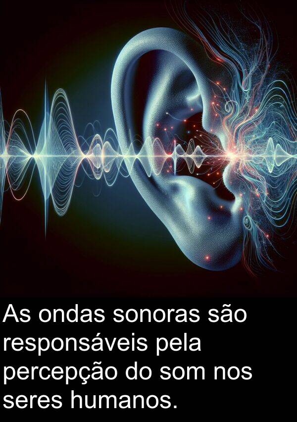 seres: As ondas sonoras são responsáveis pela percepção do som nos seres humanos.
