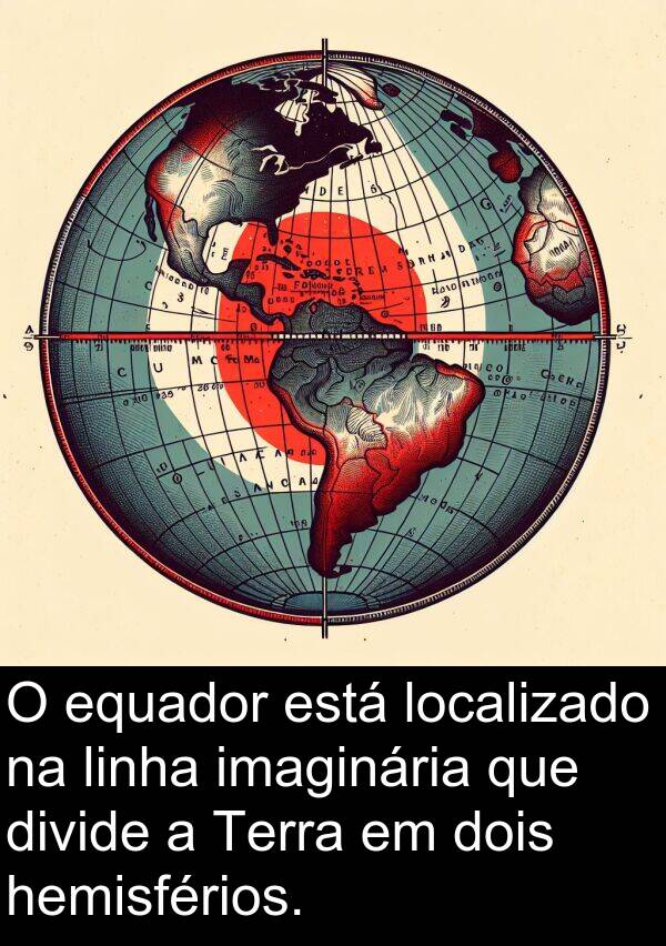 dois: O equador está localizado na linha imaginária que divide a Terra em dois hemisférios.
