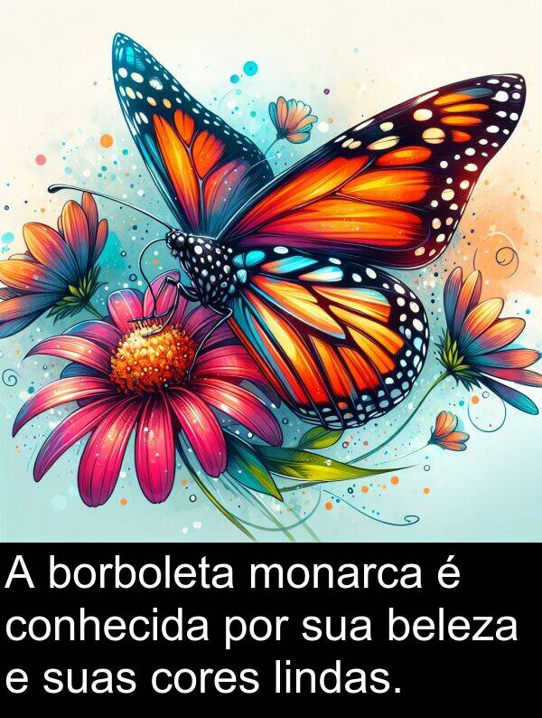 monarca: A borboleta monarca é conhecida por sua beleza e suas cores lindas.