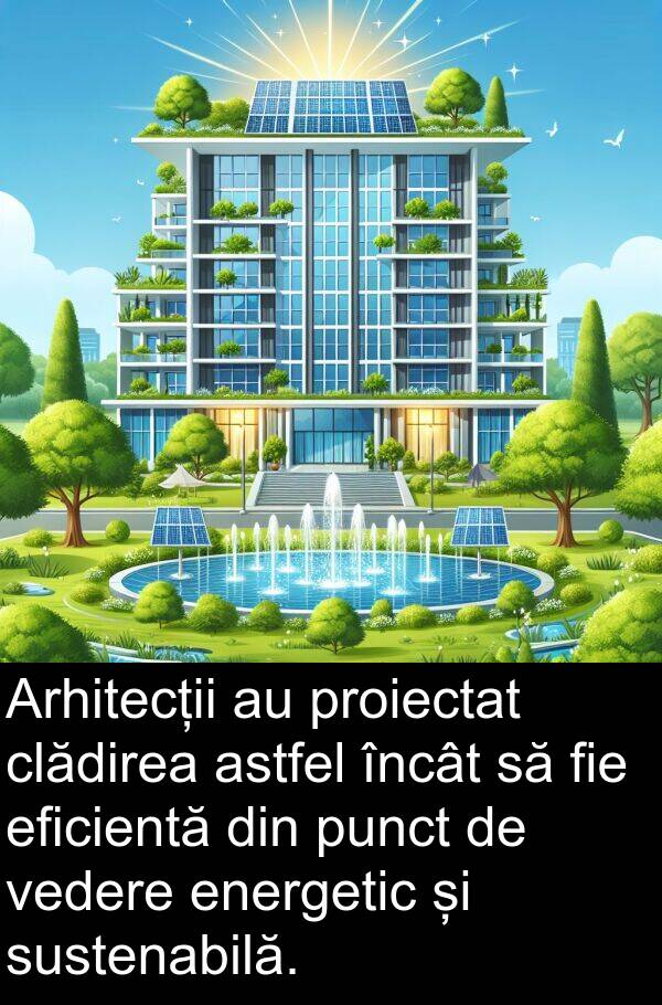 vedere: Arhitecții au proiectat clădirea astfel încât să fie eficientă din punct de vedere energetic și sustenabilă.
