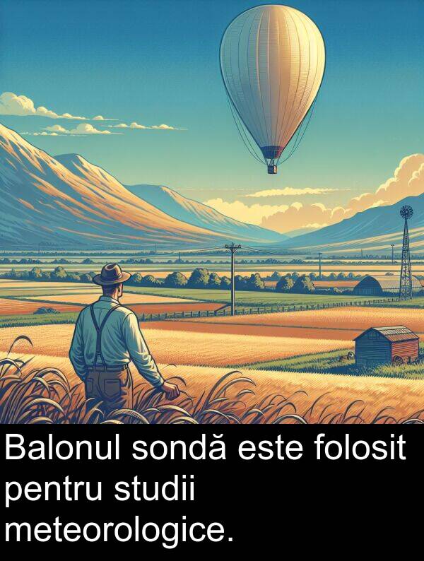 studii: Balonul sondă este folosit pentru studii meteorologice.