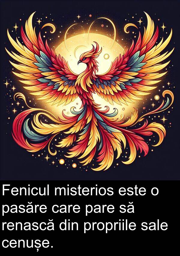 propriile: Fenicul misterios este o pasăre care pare să renască din propriile sale cenușe.