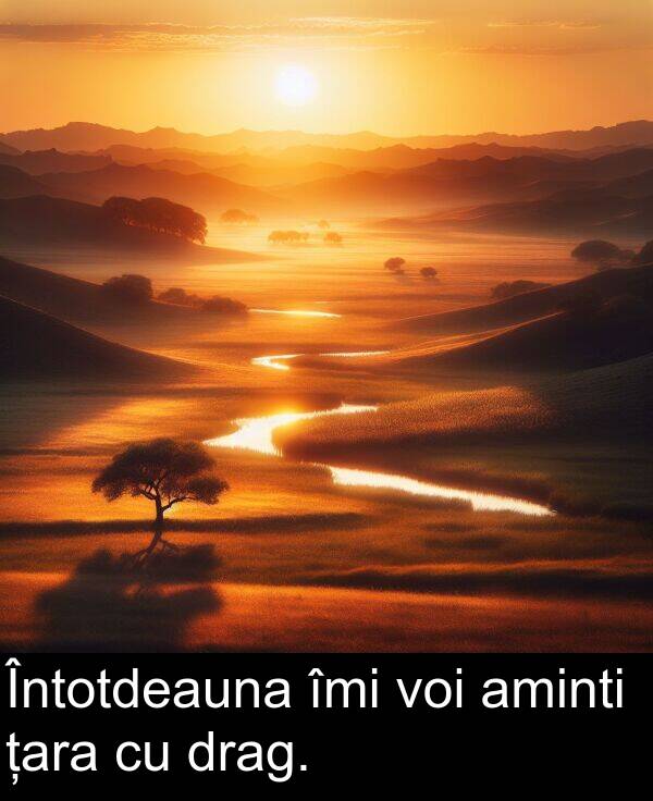îmi: Întotdeauna îmi voi aminti țara cu drag.