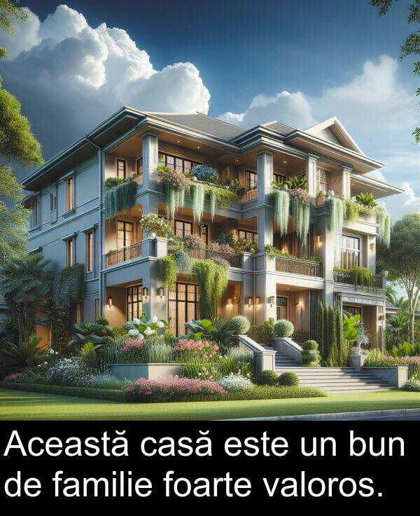 familie: Această casă este un bun de familie foarte valoros.