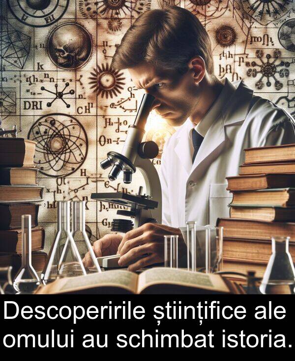 științifice: Descoperirile științifice ale omului au schimbat istoria.