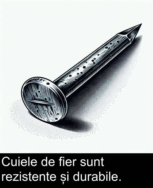 fier: Cuiele de fier sunt rezistente și durabile.