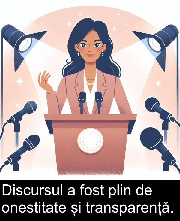plin: Discursul a fost plin de onestitate și transparență.