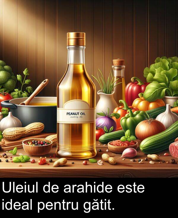ideal: Uleiul de arahide este ideal pentru gătit.