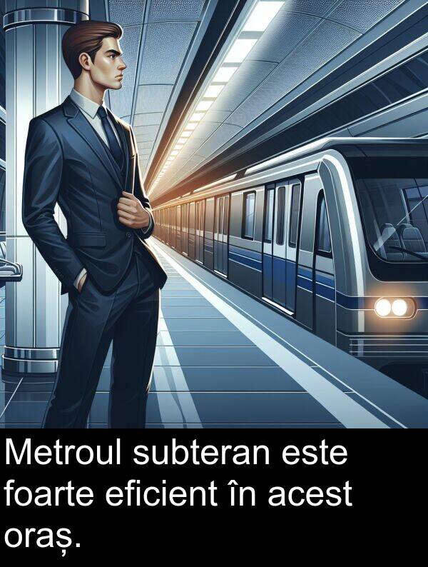 eficient: Metroul subteran este foarte eficient în acest oraș.