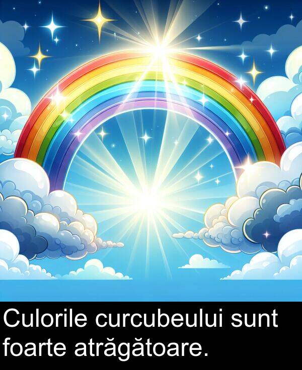 foarte: Culorile curcubeului sunt foarte atrăgătoare.