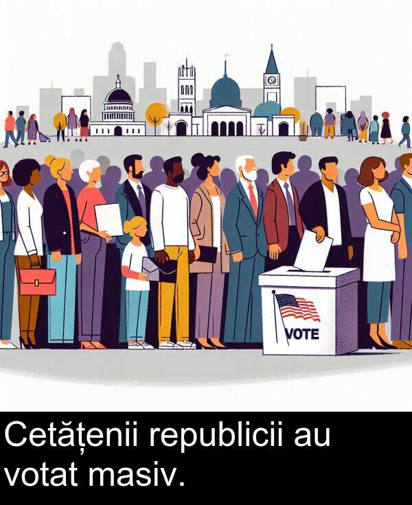 votat: Cetățenii republicii au votat masiv.