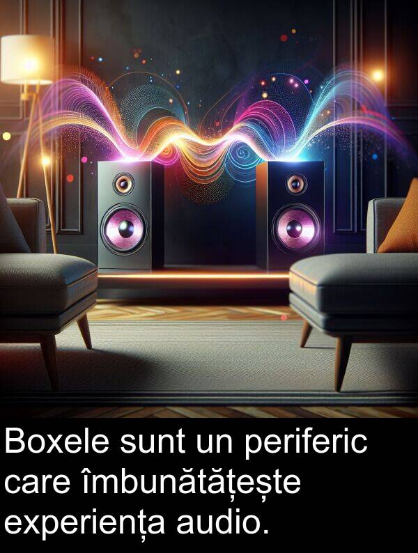 îmbunătățește: Boxele sunt un periferic care îmbunătățește experiența audio.
