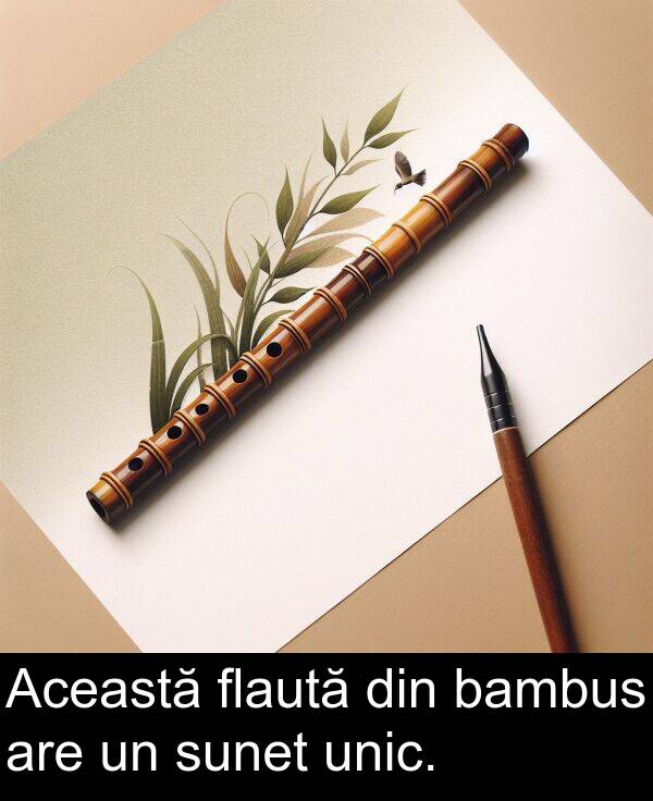 bambus: Această flaută din bambus are un sunet unic.
