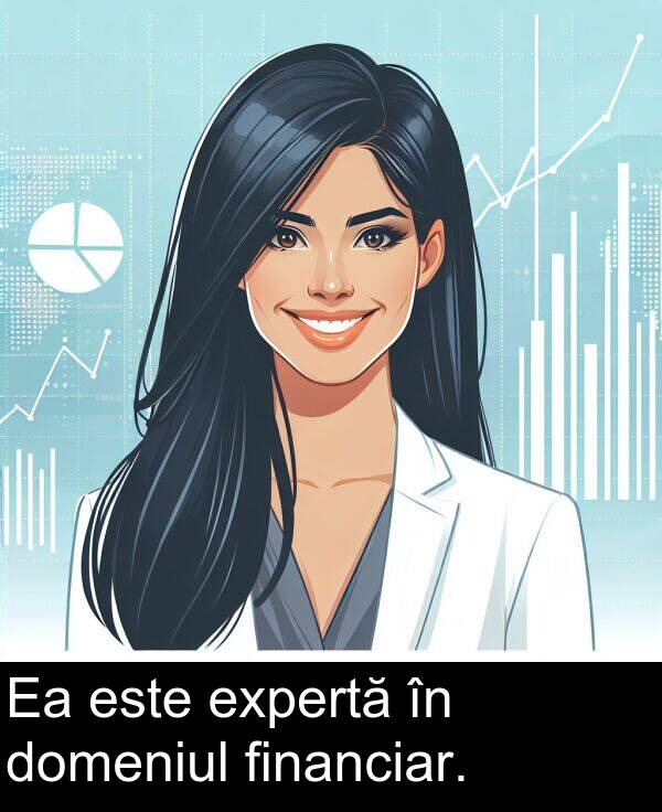 financiar: Ea este expertă în domeniul financiar.