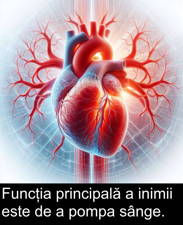 sânge: Funcția principală a inimii este de a pompa sânge.