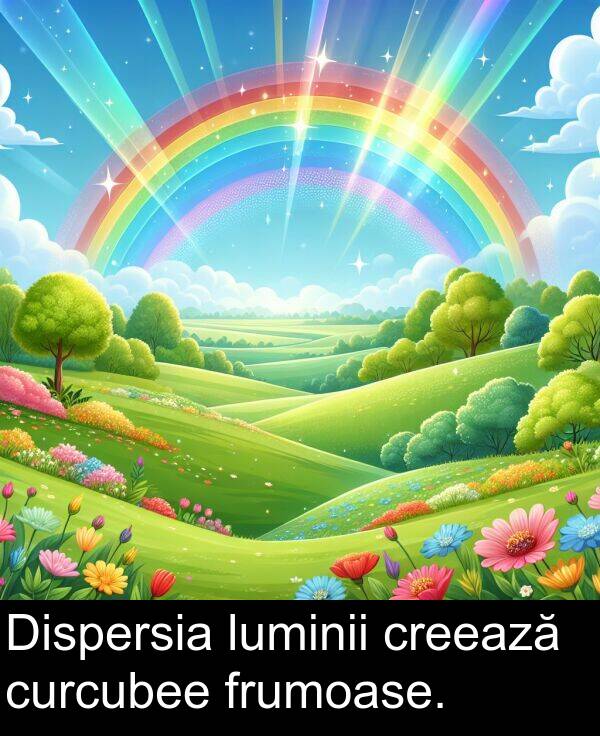 frumoase: Dispersia luminii creează curcubee frumoase.