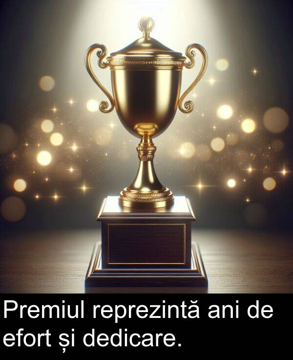 efort: Premiul reprezintă ani de efort și dedicare.