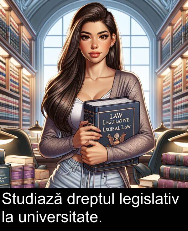 dreptul: Studiază dreptul legislativ la universitate.
